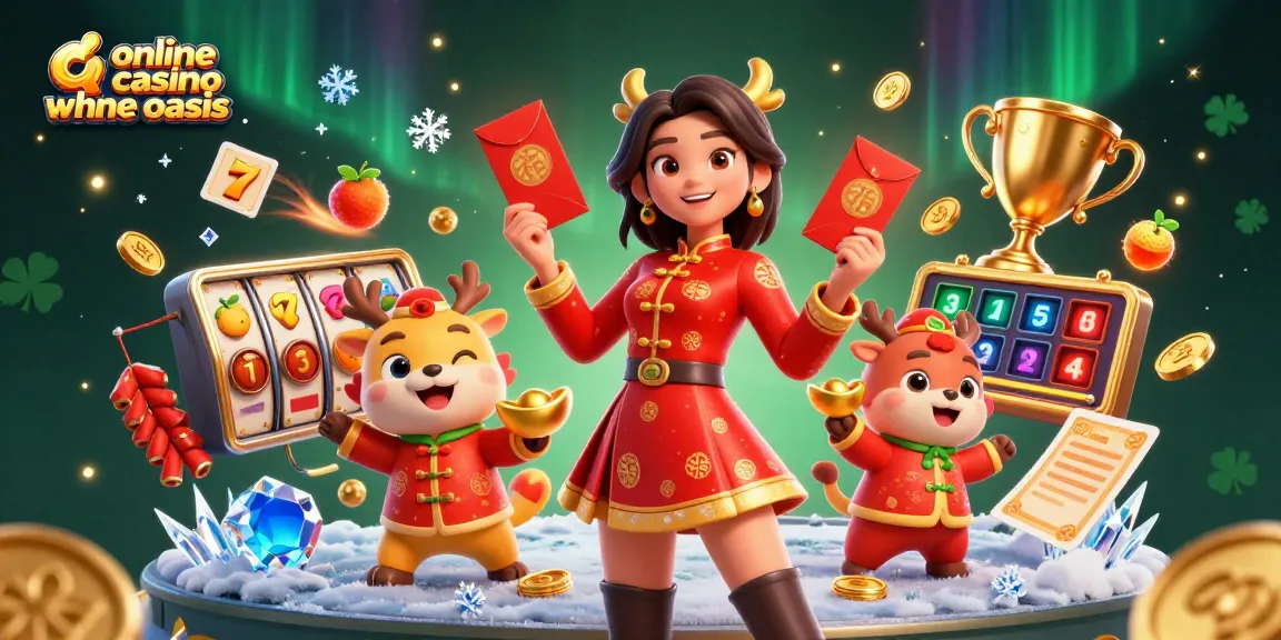 Experience the thrill of online casino ohne oasis with vibrant Asian-themed 3D illustration featuring festive elements.