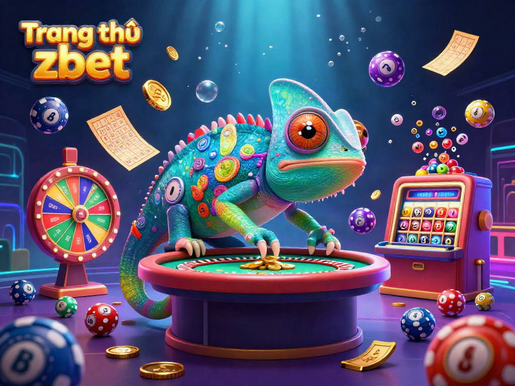 Experience vibrant gaming excitement at Trang chủ zbet with a colorful 3D casino illustration.