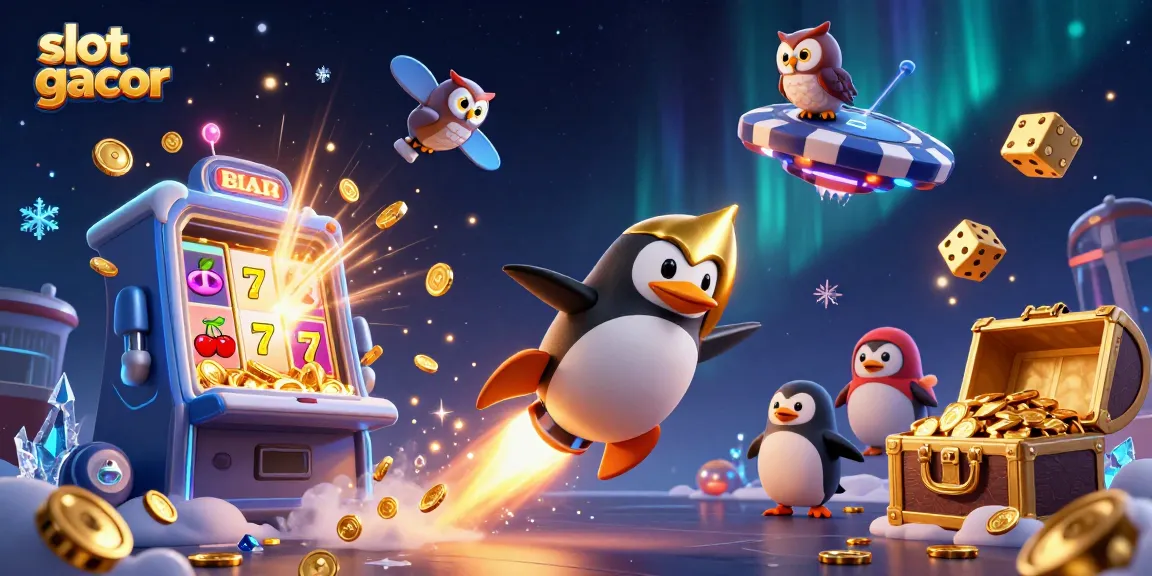Experience thrilling slot gacor gameplay with golden penguin and jackpot explosion
