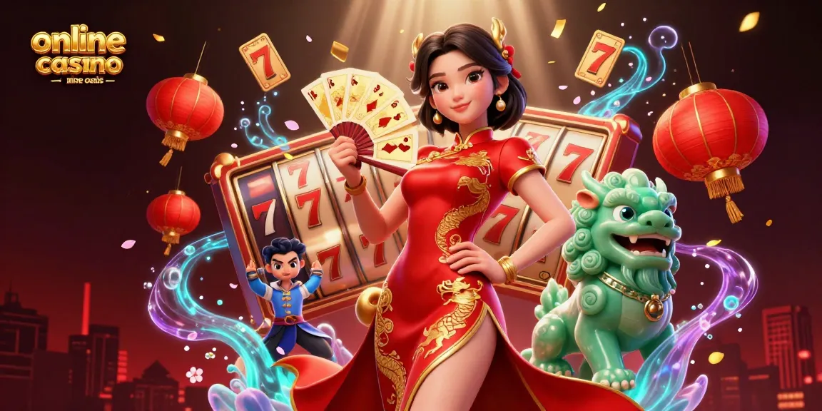 Experience the excitement of online casino ohne oasis with this vibrant 3D illustration showcasing games and rewards.