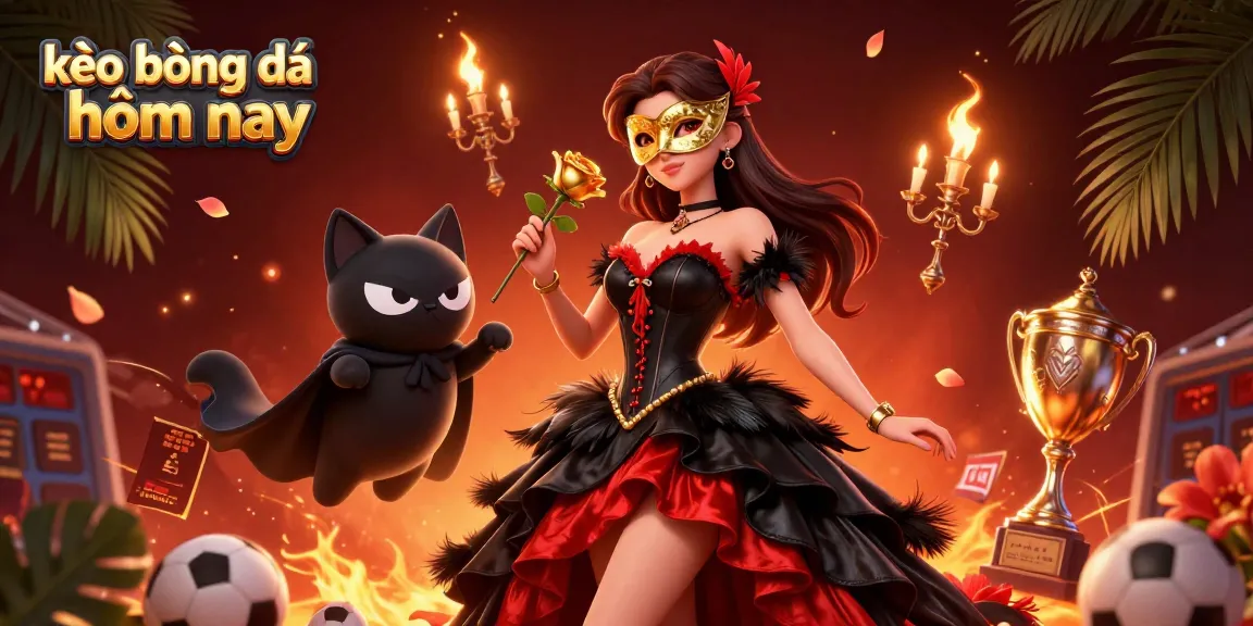 Engaging illustration representing kèo bóng đá hôm nay with sports betting elements and a captivating atmosphere.