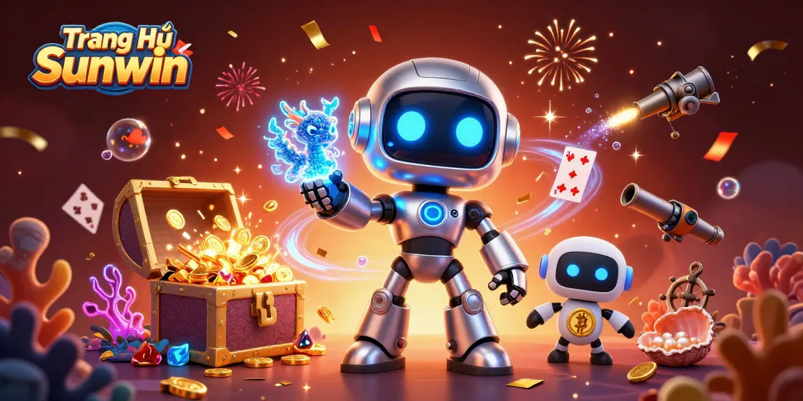 Engage with Trang chủ Sunwin featuring vibrant casino action with robotic characters and treasure!