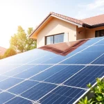 Die Berechnung der Pv anlage kosten wien in einer modernen Wohnumgebung mit Solarpanelen.