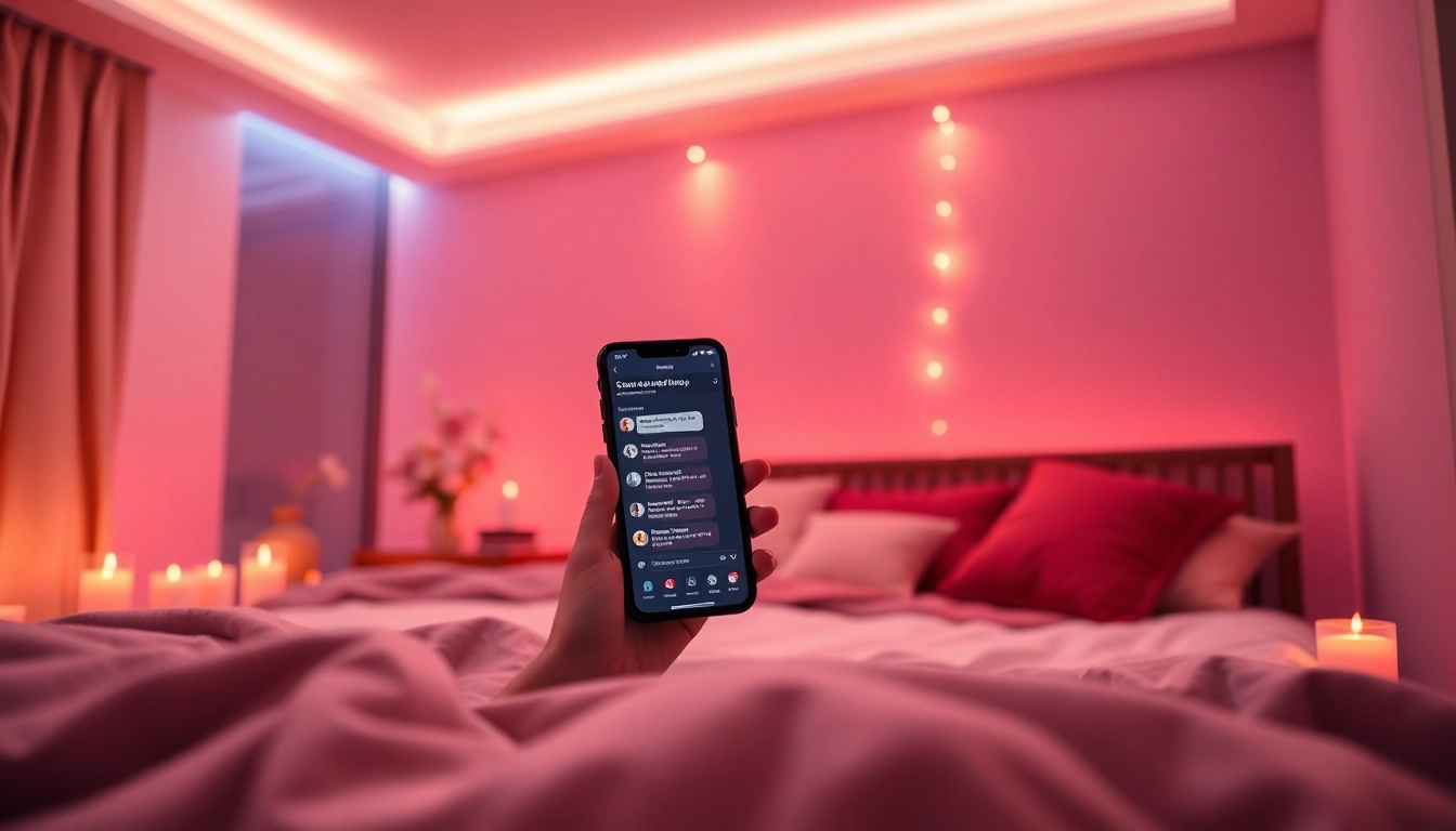 Experience the allure of ai sexting in a cozy, intimate bedroom setting.