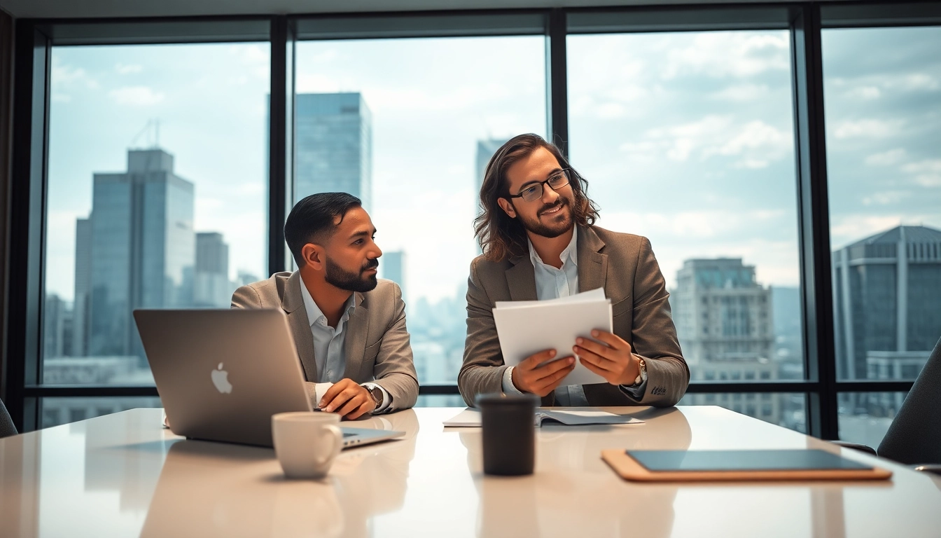 Headhunter Schweiz berät in einem modernen Büro mit Blick auf die Stadt