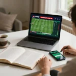 Engage in kèo bóng đá ngày mai with strategic betting from the comfort of your home, showing active online sports betting.