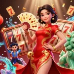Experience the excitement of online casino ohne oasis with this vibrant 3D illustration showcasing games and rewards.